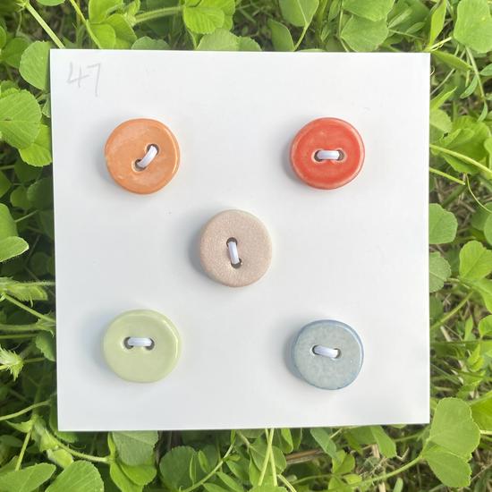 Rainbow Ceramic Button Fasteners for DIY Knitting & Doll Clothes (12/15mm)