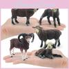 Farm Black Sheep Goat Lamb Collectible Pvc Sheep Lamb Set For Childrens Preschool Educational Use