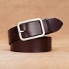 Womens Genuine Leather Belt With Pin Buckle Wide Slim Fit Jeans Casual Office Style Black Coffee Brown