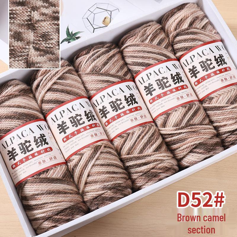 Mitteldickes Alpakawollgarn für DIY-Strickarbeiten - Perfekt für Pullover, Mäntel, Schals, Häkel- und Strickprojekte mit Nadeln.