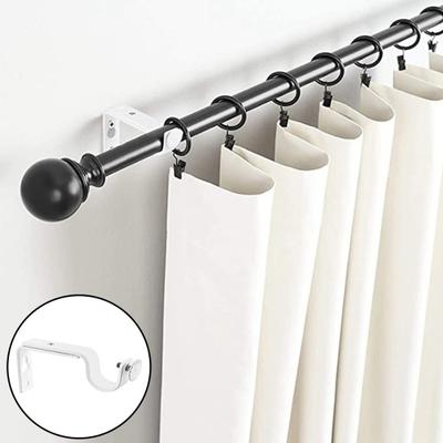 4Pcs Curtain Rod Bracket Easy Installation Curtain Rod Holders Heavy Duty Window Drapery Bracket for Home