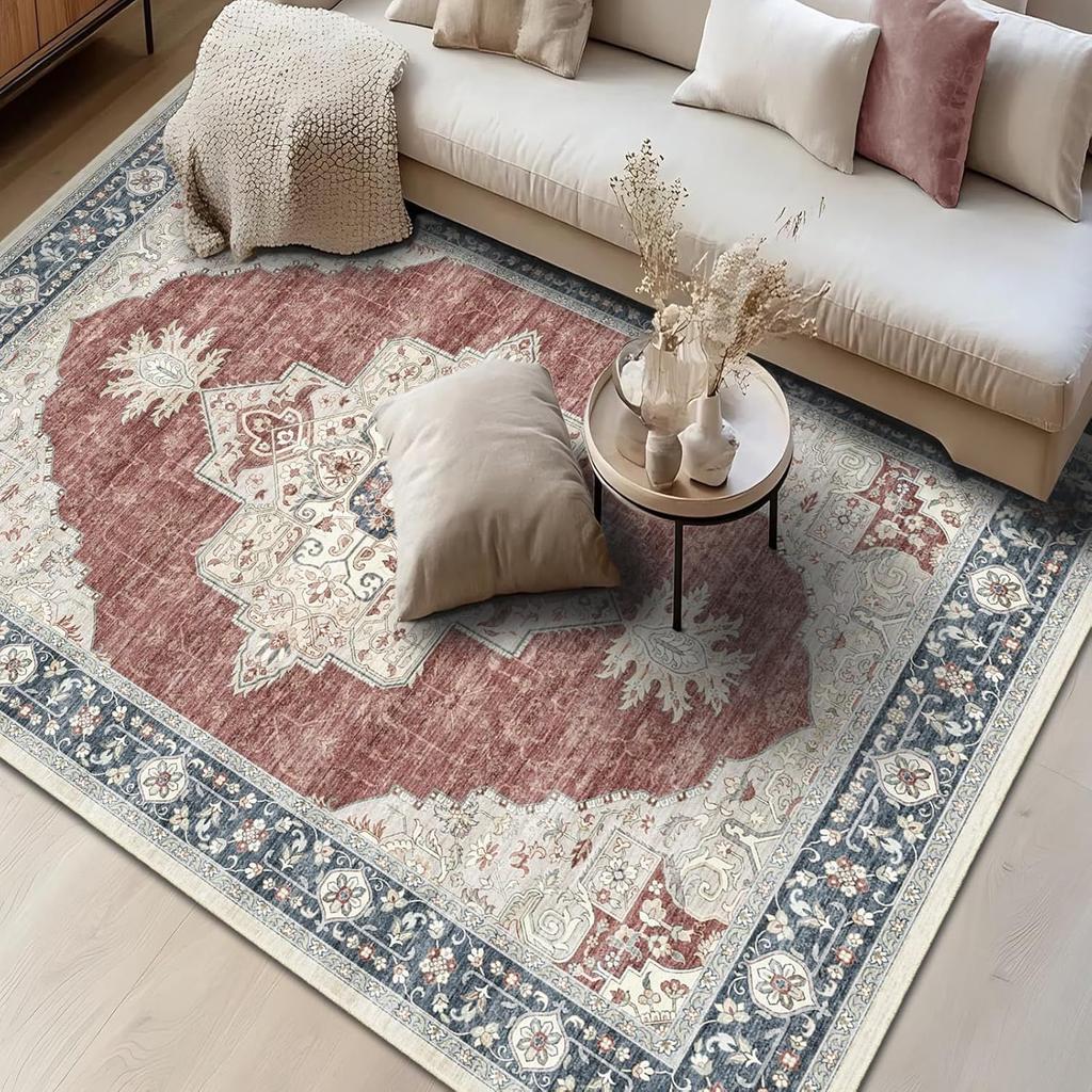 Vintage Persian Decorative Carpet for Home Living Room Sofa Carpet Washable