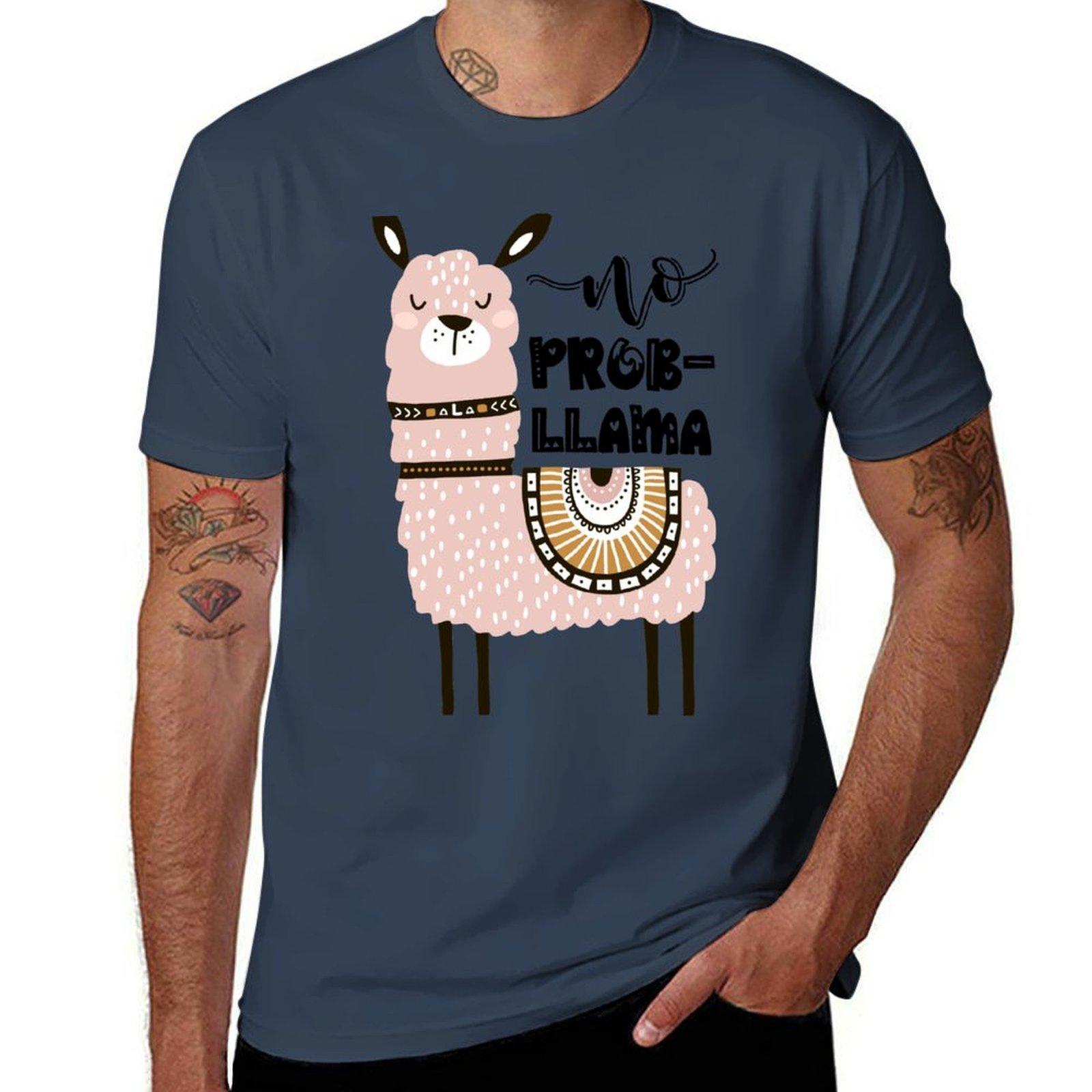 No ProbLlama TShirt Cool Feeling Summer Tee Shirt S