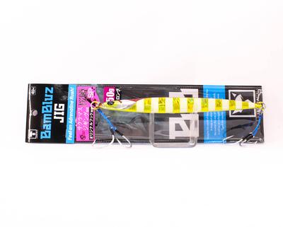 Jackall Metall Jig Bambluz Semi Long 150 Gramm Rot Gold Leuchtstreifen (3842)