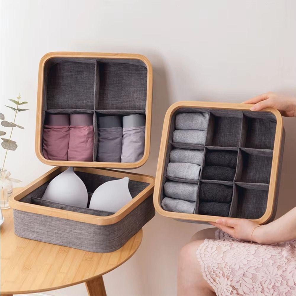Thickened Pants Storage Box Folding Socks Classification Basket Storage Baskets  Cabinets