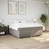 VidaXL Sommier à lattes de lit avec matelas Taupe 200x200 cm Tissu 3285405