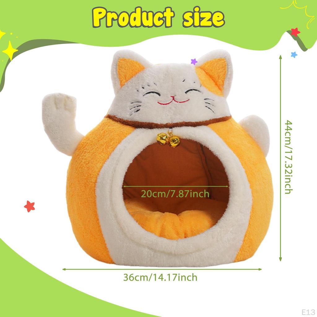 Cat House Shelter Multifunctional Anti Slip Bottom Comfortable PP Cottons Accessory Warm with