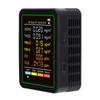 6 in 1 Air Quality Monitor with CO CO2 TVOC HCHO PM2.5 PM10 Detection Infrared Sensor LCD Color Screen Portable Home
