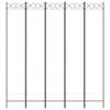 350170 vidaXL Room Divider 5 Panels White 200x220 Cm Fabric