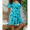 QICED Women's Fashion Casual  Short Sleeve O-Neck Casual Dresses