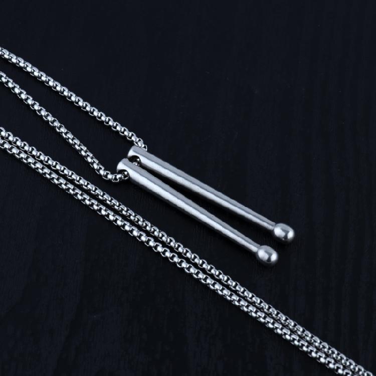 Moderne Drumstick Halskette Schlüsselbeinkette Zierlicher Silberanhänger Schlüsselbeinkette