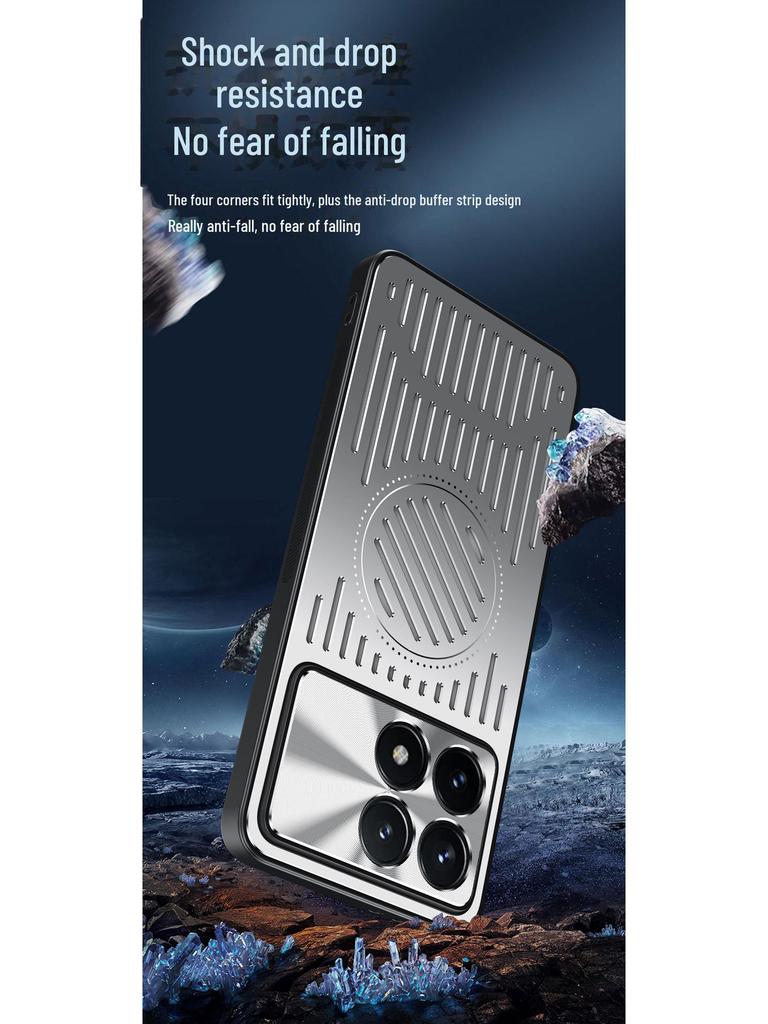 Redmi K70/ K70 Pro/ Extreme Magnetic Heat Dissipation Anti-Fall Metal Case