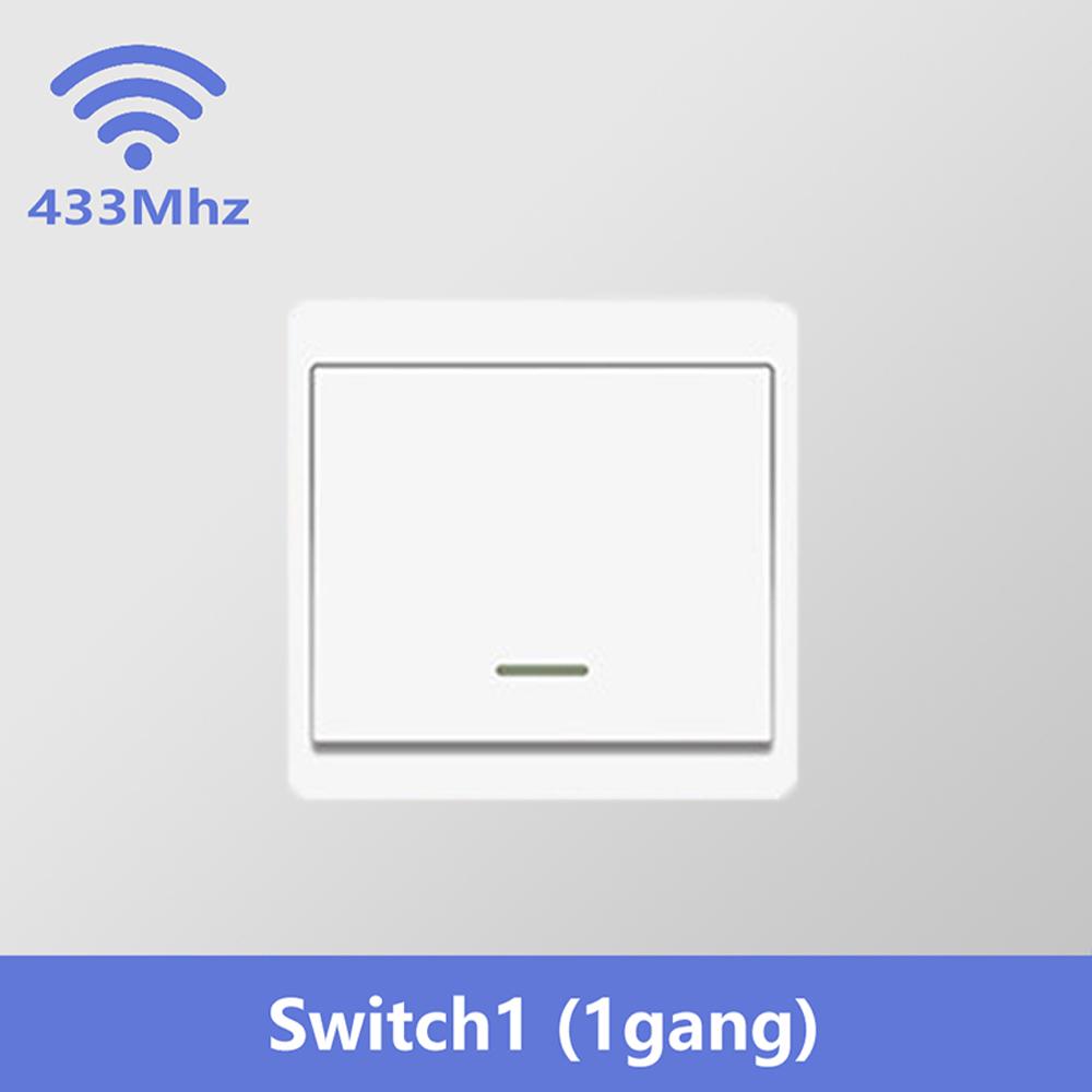 

Беспроводной умный настенный выключатель света 433 МГц 1/2/3 клавиши панель с дистанционным управлением AC100–240 В наклейка для светодиодных ламп домашняя автоматизация 1 gang Remote