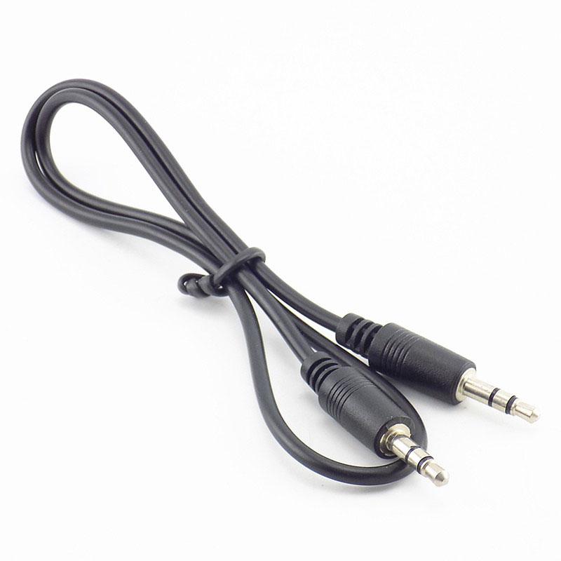 0.5m/1m 3.5mm to 3.5mm Aux Jack Male Extension Cord AUX Audio Cable Connectors Earphone Music Player Headphones