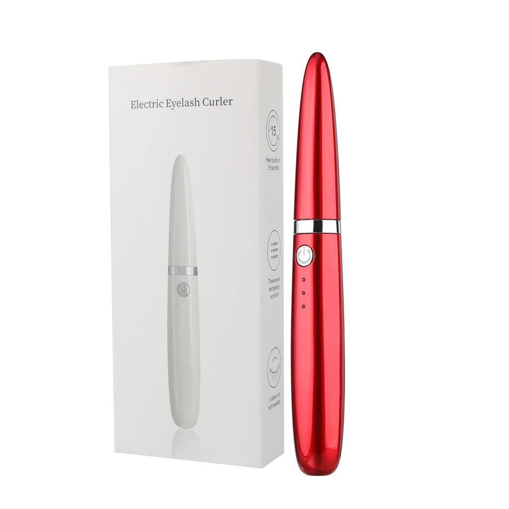 Heated Eyelash Curler, Rechargeable Comb Eyelash Curler Quick Natural Curling 24h Long-Lasting Curling, 3 Temperature Modes, Eye Beauty Makeup Tools