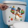 Painted Funny Snowmen As Gifts, Bathroom and Toilet Decoration and Beautification Stickers