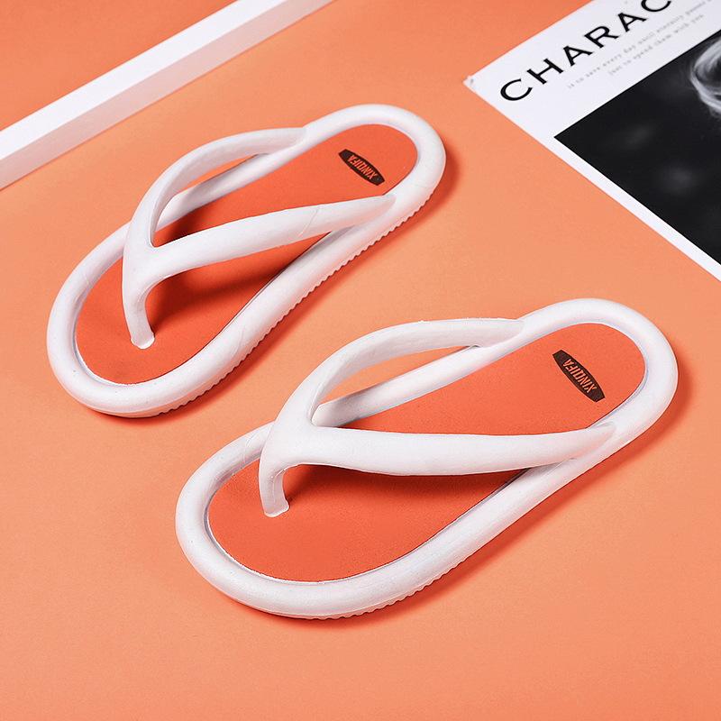 Flip-flops Men's Trendy Summer Net Red Fashion Wear Couple Slippers Soft Bottom Non-slip Clip-on Sandals Men's Beach Shoes