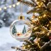 Acrylic Christmas Pendant Acrylic Holiday Hanging Decoration Led Hanging Bauble Delicate Christmas Ball Ornament For Entryway