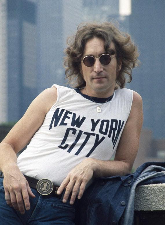 John Lennon T-shirt New York City Working Class Hero Imagine Yoko Ono Unisex Tee S
