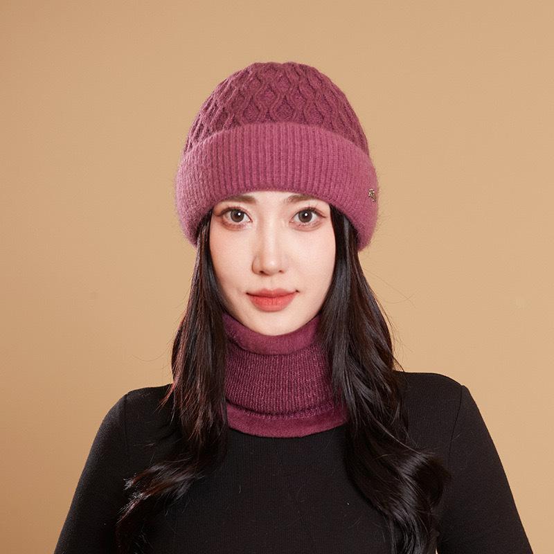 

Осенне-зимняя вязаная шерстяная шапка, плюшевая толстая шапка, женская зимняя теплая хлопковая шапка average size (hat only)