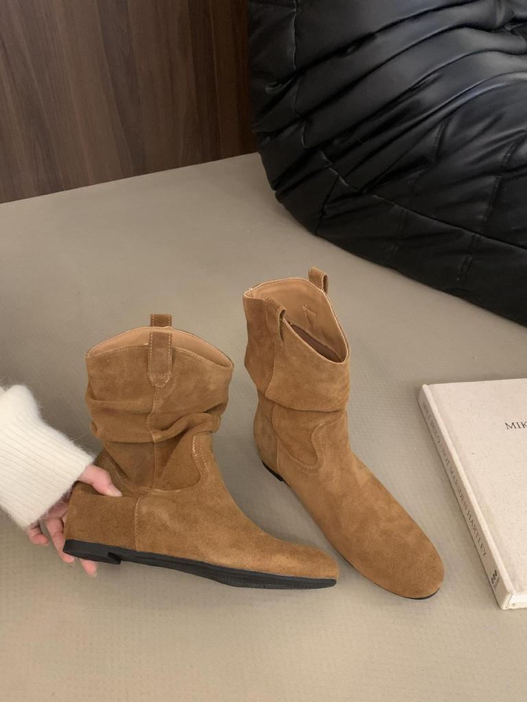 Boken Shoes Short Boots 2026 New Autumn/Winter French Retro Stacked Boots for Women
