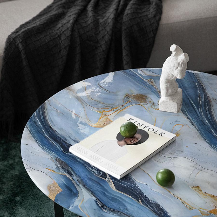 Samolepicí mramorová tapeta se zlatou fólií, odlepovací a nalepovací, vodotěsná, odolná proti oleji, nálepka na kuchyňskou zástěnu a pracovní desku, 5vrstvá PET samolepka na zeď pro nábytek