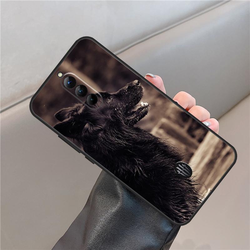 Cartoon German Shepherd Dog Case For ZTE Nubia Red Magic 6S 7S 8S 9S 10S Pro For RedMagic 10 Air 8 9 10 11 Pro Plus Cover
