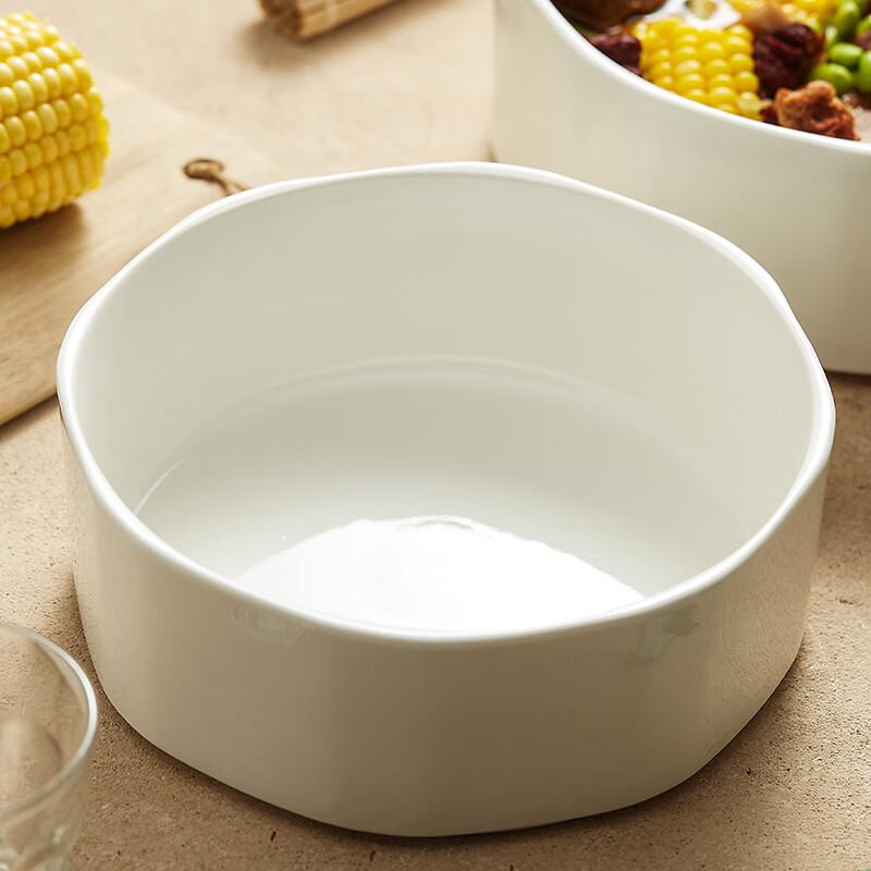 VAKADA Ceramic Octagonal Serving Bowl