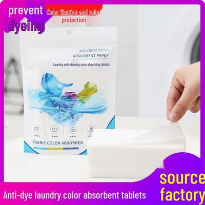 Anti-Color Bleeding Laundry Sheets, 50-Pack: Color Catcher Sheets Prevent Dyeing and Absorb Color In the Washing Machine.