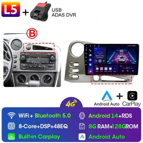 Dla PONTIAC Vibe 2003 - 2004 dla TOYOTA Matrix 2003 - 2008 System Android QLED IPS Ekran Dotykowy GPS Navi Radio Samochodowe Odtwarzacz Multimedialny