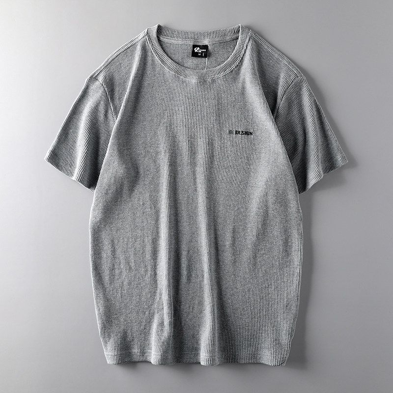 Label Cutting Cattle Goods Retro Short Sleeve Export Original T-shirt Gray 2XL