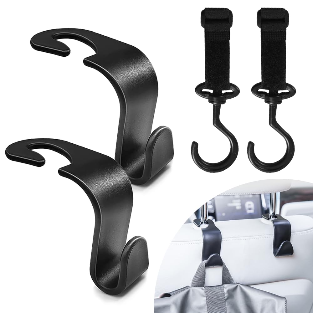 Car Seat Hook, Storage Hook, Load Capacity 22.0 Lbs (10 Kg), Car Storage, Prevents
