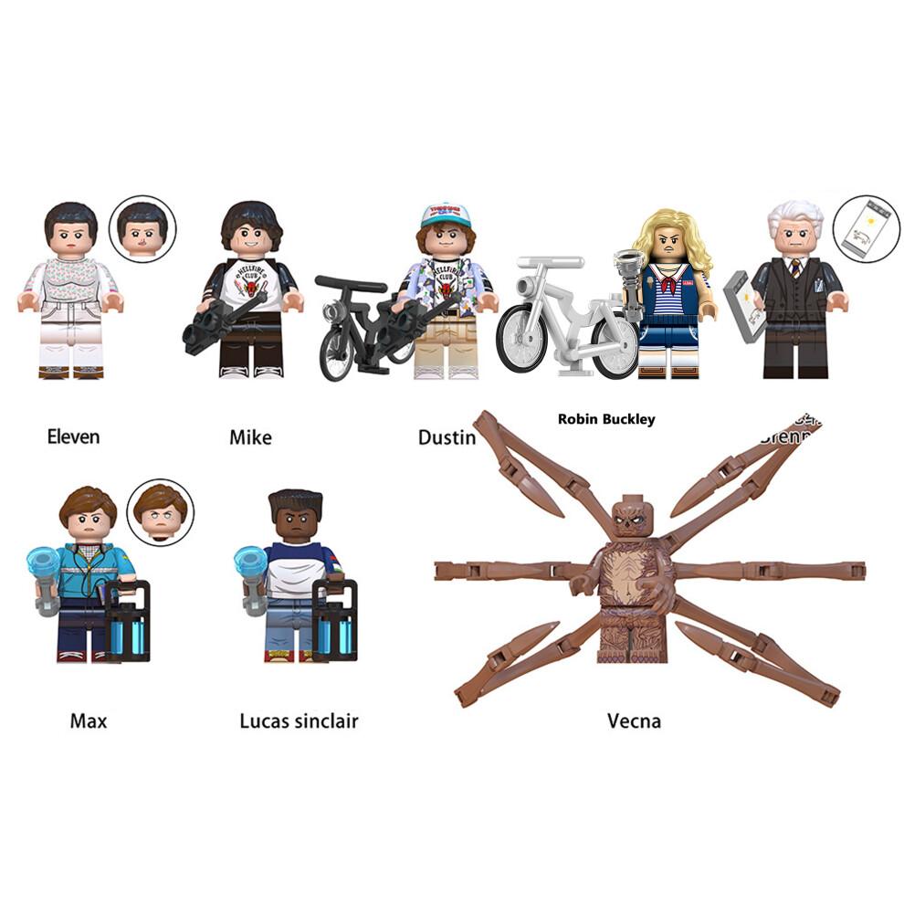(16 KS Stranger Things - A) 24 KS Sada Sestavitelných Minifigurek Stranger Things Dětské Hračky Stavebnice Kompatibilní s Lego