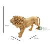 Resin 7" Animal Lion Sculpture Statue Handcrafted Decorative Showpiece Idol for Home & Office Decor Figurine (Brown)