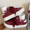 Women's Low Top Canvas Sneakers Lace Up Platform Casual Shoes