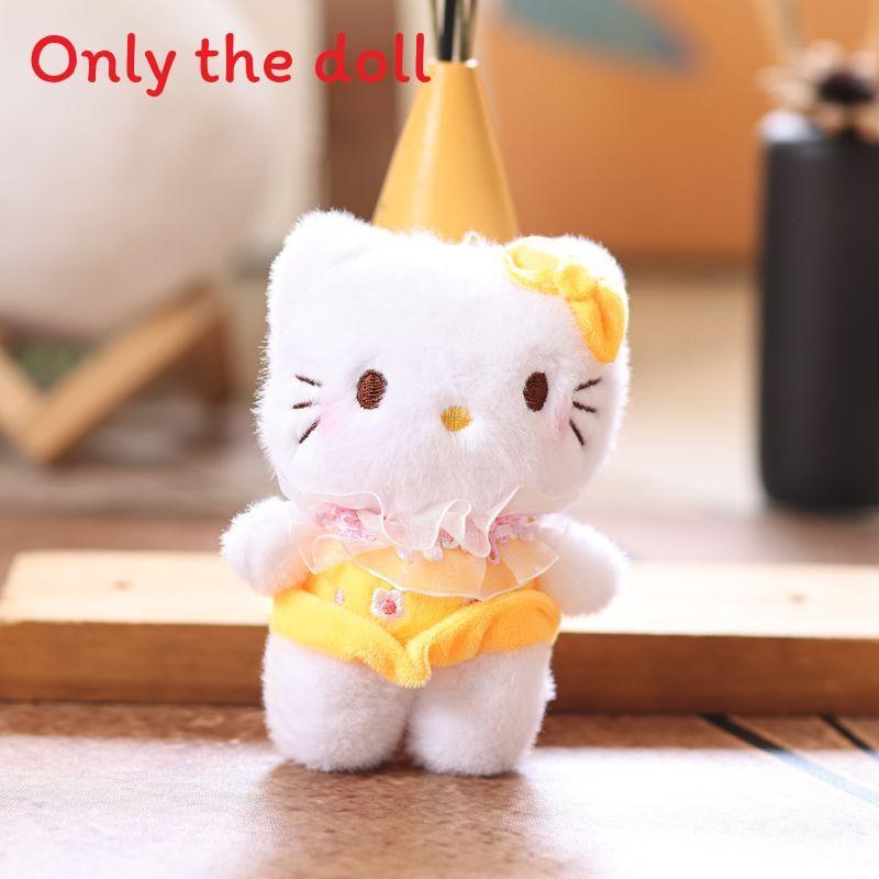 Pink With Bow Lace Skirt Plush Pendant Keychain For Decor Bag