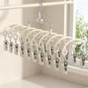 Metal Clasp Hanger with 20 Clips | Firm Hold, Versatile, Multi Rotating Hook, for