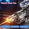 Flame Effect Electric Water Gun with Light Summer Pool Beach Outdoor Shooting Game Toy Gift for Children and Adults