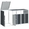 Vidaxl Triple Trash Can Enclosure, Anthracite, 216X81X115 Cm