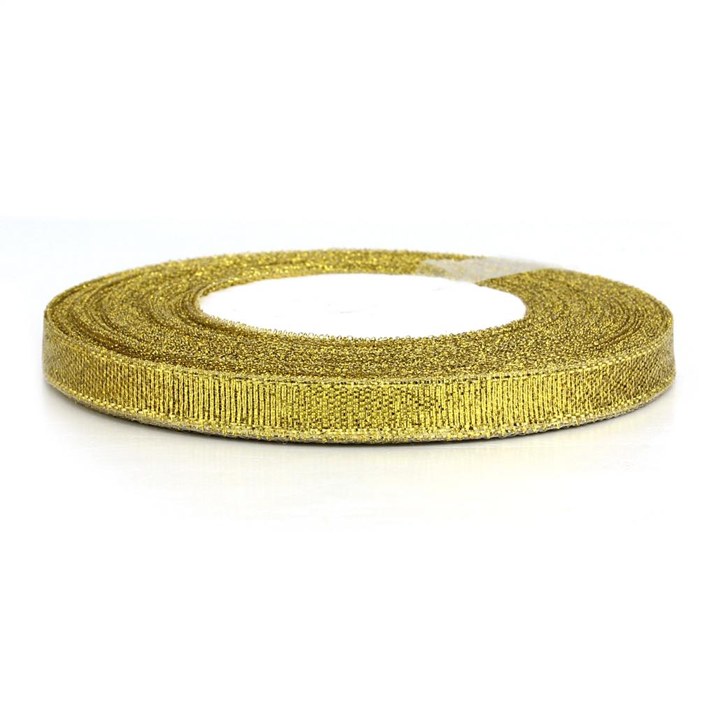 25 Yards/roll 6-50mm Gold Silver Ribbons Glitter Satin Ribbon For Crafts Cake Gift Packaging Supplies DIY Wedding Decoration