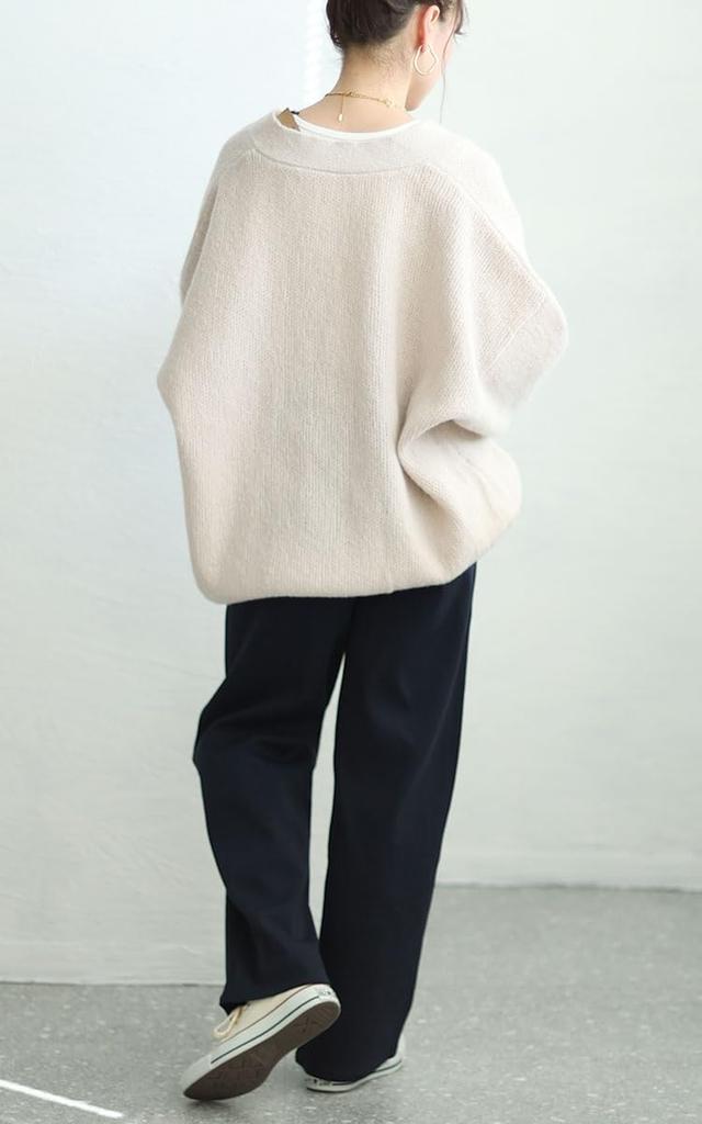 Gold Japan Plus Size Long and Elastic Navy Women's Pants, Wide, Twill, Stretch, Waist, Winter, Spring, Autumn, Summer, maru-6734, 5L,