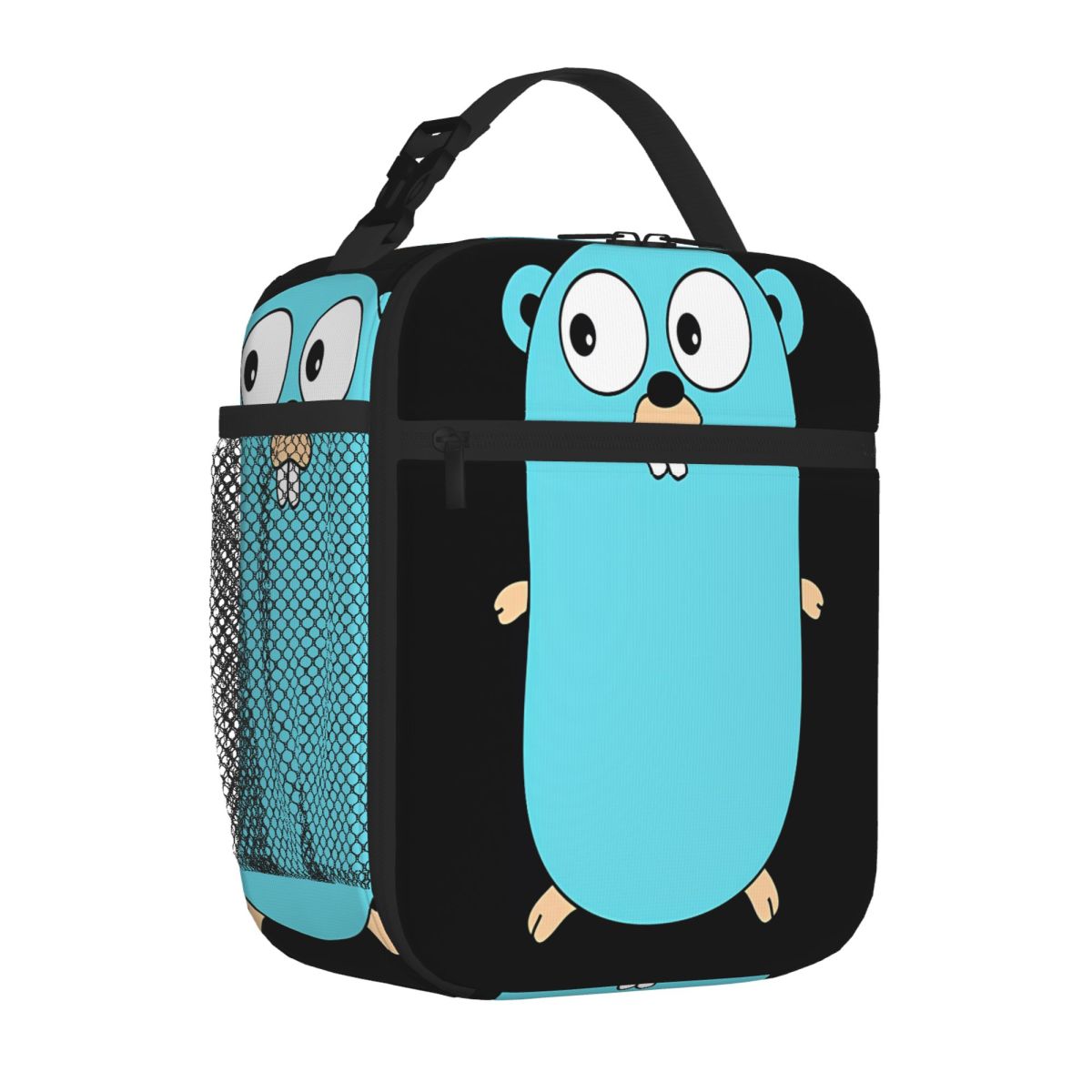 Bestselling The Go Gopher Official Golang Logo Slim Fit School Lunch Bag Baby Feeding Durable Lunch Bag One Size