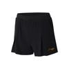 Li Ning Ping Pong Series Solid Color Logo Elastic Waist Sports Shorts Women Shorts Black AAPS248-1