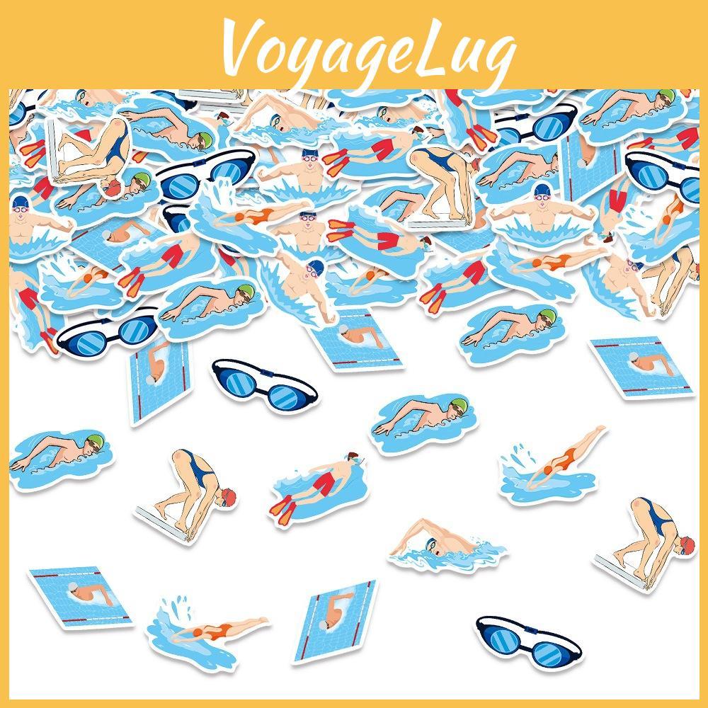 Summer Swimming Theme Confetti Birthday Desktop Party Decoration Throwing Props