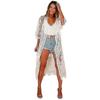 Women's Swimsuit Cover Up Kimono Dress Floral Lace Bikini Swimwear - PR