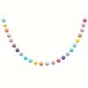 Ins 200cm Long Felt Ball Garland Colored 24-Ball Pompon Garland Hanging Pompom String Ornaments Suitable for Mardi Gras Easter