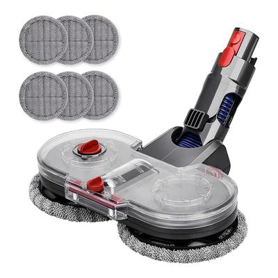 Dyson V7 V8 V10 V11 V12 V15 için Elektrikli Paspas Başlığı Aparatı, 6 Parça Yıkanabilir Paspas Pedleri ile Çift Döner Motor