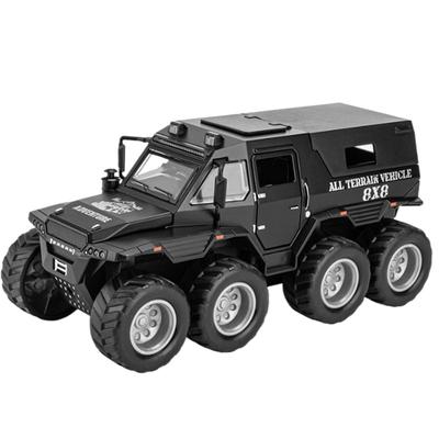 1/32 Scale Avtoros Shaman 8x8, Die-cast Alloy Car, Off-road Vehicle with Sound System, Children's Toys, Gift Series