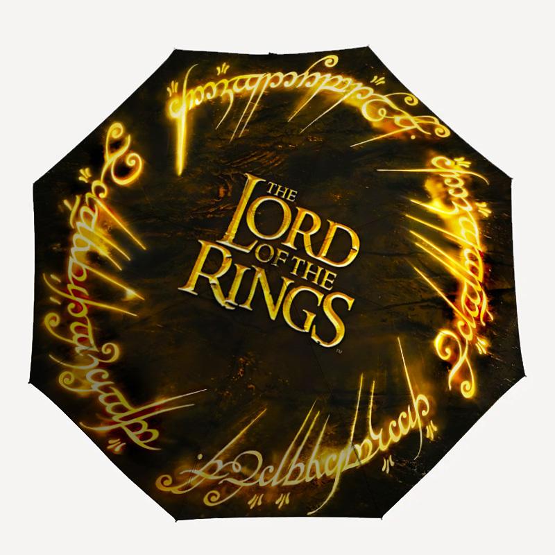 

1pc The Lord of the Rings Automatic Folding Umbrella - Compact 8-Rib Design, Durable Plastic & Iron, Lightweight for Outdoor Daily Use22057