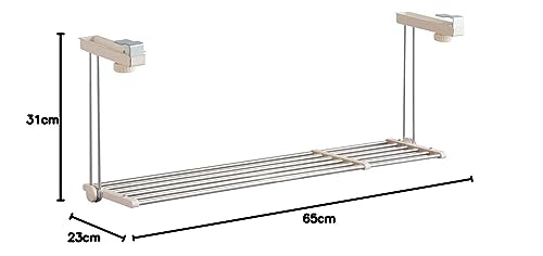 Bestco Stainless Steel Under-Cabinet Kitchen Rack, 1 Tier, Extendable Shelf, Warm Gray, NY-1005